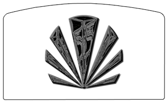 DACRO-602-BK-WT Black Sunburst White